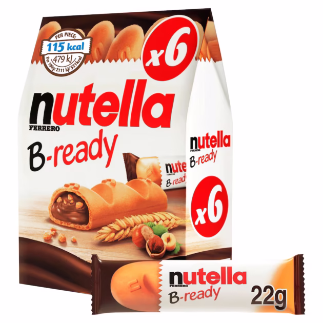Nutella B‑ready 6×22g 132 g – Tray of 24 132 g – Tray of 24